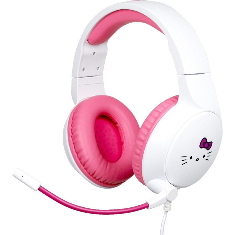 Casque gaming filaire Hello Kitty – Rose et blanc